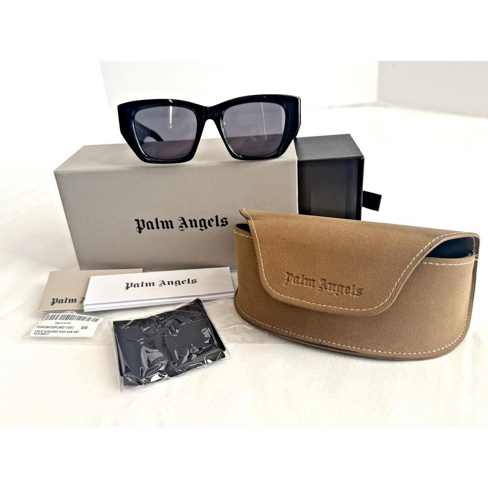 NEW PALM ANGELS HINKLEY PERI034 BLACK GREY AUTHENTIC FRAMES SUNGLASSES 51-19